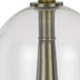 29" Clear Metal Table Lamp With White Empire Shade - Minihomy