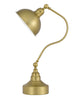 25" Antiqued Brass Metal Desk Table Lamp With Antiqued Brass Dome Shade - Minihomy