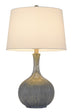 25" Stone Ceramic Table Lamp With White Empire Shade - Minihomy