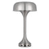 22" Nickel Metal Two Light Usb Table Lamp With Nickel Dome Shade - Minihomy