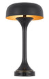 22" Bronze Metal Two Light USB Table Lamp With Bronze Dome Shade - Minihomy