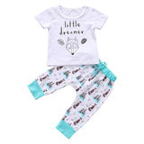 Newborn Baby Clothes Set T-shirt Tops + Pants Little Boys and Girls Outfits
