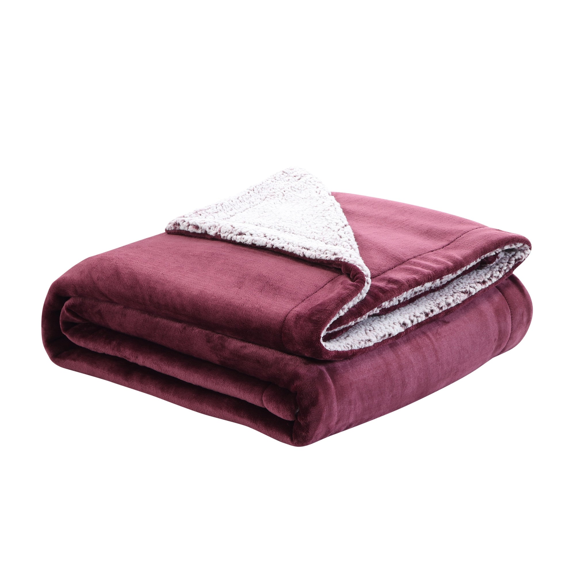 Blush Knitted PolYester Solid Color Plush Throw Blanket - Minihomy