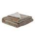 Blush Knitted PolYester Solid Color Plush Throw Blanket - Minihomy