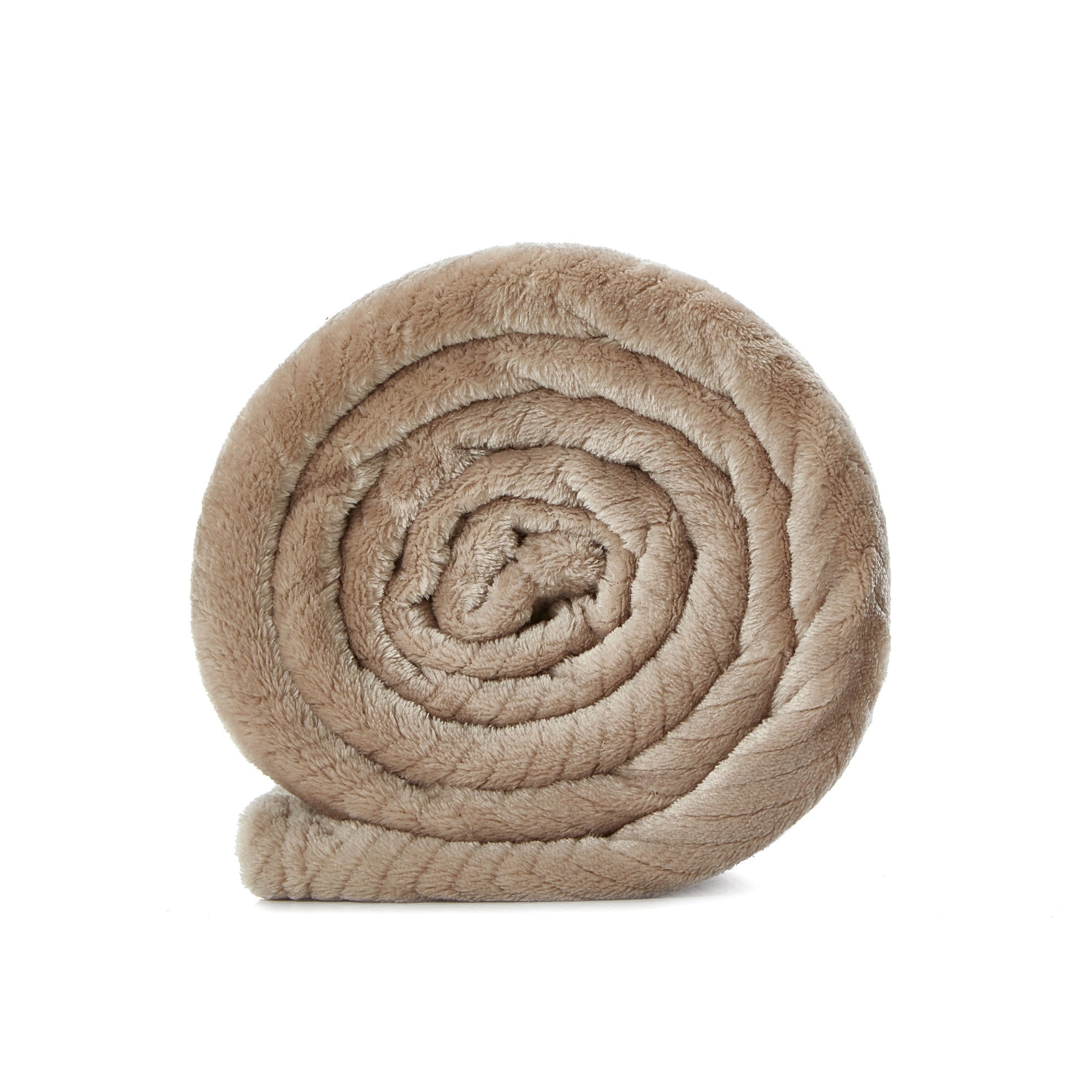 Blush Knitted PolYester Solid Color Plush Throw Blanket - Minihomy