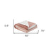 Blush Knitted PolYester Solid Color Plush Throw Blanket - Minihomy