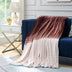 Blush Knitted PolYester Solid Color Plush Throw Blanket - Minihomy