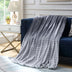 Blush Knitted PolYester Solid Color Plush Throw Blanket - Minihomy