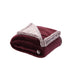 Brown Knitted PolYester Solid Color Plush Throw Blanket - Minihomy