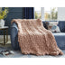 Blush Knitted Polyester Solid Color Throw Blanket - Minihomy