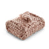 Blush Knitted Polyester Solid Color Throw Blanket - Minihomy