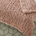 Blush Knitted Polyester Solid Color Throw Blanket - Minihomy