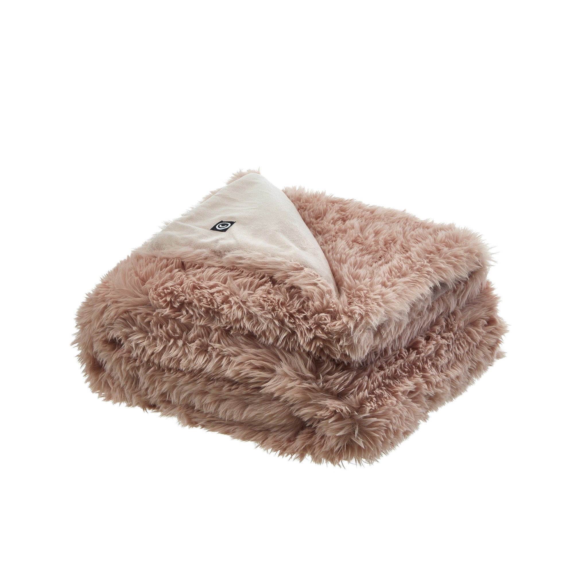 Blush Knitted PolYester Solid Color Plush Throw Blanket - Minihomy