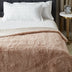 Blush Knitted PolYester Solid Color Plush Throw Blanket - Minihomy