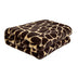 Beige and Ivory Knitted PolYester Animal Print Plush Throw Blanket - Minihomy