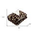 Beige and Ivory Knitted PolYester Animal Print Plush Throw Blanket - Minihomy