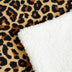 Beige and Ivory Knitted PolYester Animal Print Plush Throw Blanket - Minihomy