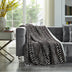 Beige and Ivory Knitted PolYester Animal Print Plush Throw Blanket - Minihomy