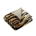 Beige and Ivory Knitted PolYester Animal Print Plush Throw Blanket - Minihomy