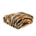 Beige and Ivory Knitted PolYester Animal Print Plush Throw Blanket - Minihomy