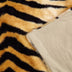 Beige and Ivory Knitted PolYester Animal Print Plush Throw Blanket - Minihomy