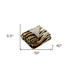 Beige and Ivory Knitted PolYester Animal Print Plush Throw Blanket - Minihomy