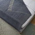 Navy Blue Woven Acrylic Solid Color Throw Blanket - Minihomy