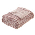 Blush Knitted Polyester Striped Throw Blanket - Minihomy