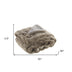 Brown Knitted Acrylic Solid Color Plush Throw Blanket - Minihomy