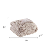 Blush Knitted Polyester Solid Color Throw Blanket - Minihomy