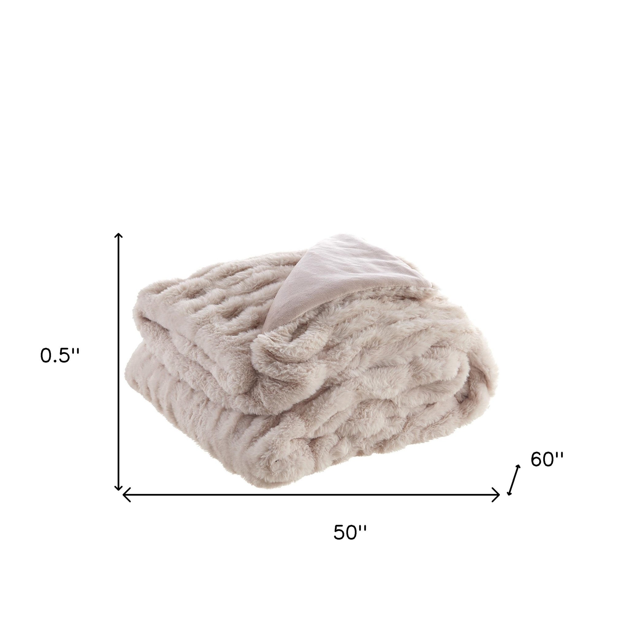 Blush Knitted Polyester Solid Color Throw Blanket - Minihomy