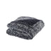 Black Knitted PolYester Solid Color Plush Throw Blanket - Minihomy