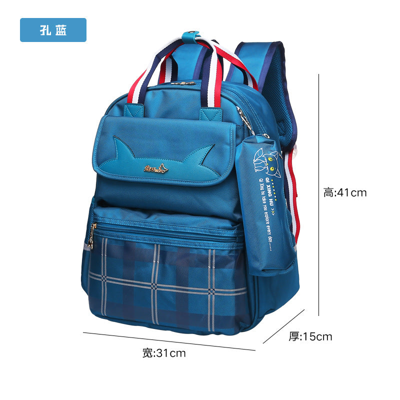 Schoolbag pupils and boys and girls 1-3-5 two year old 6-12 years of age reduction for children's shoulder bags in grade three