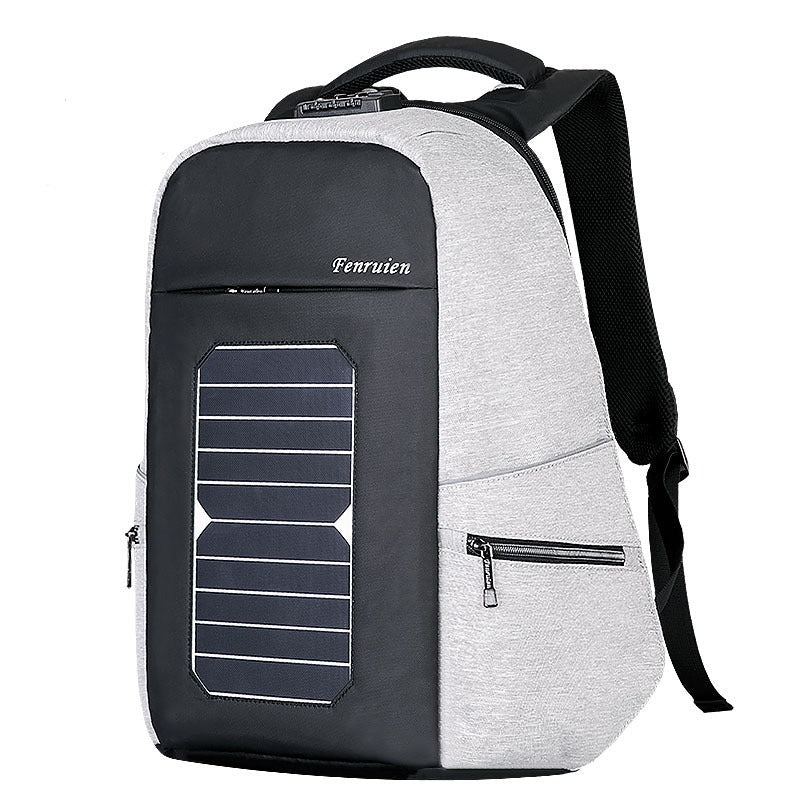 Solar charge outdoor double shoulder bag