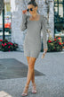 Ribbed Tie-Back Sweater Dress - Minihomy