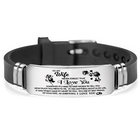 To My Son Daughter Mom Wife Girlfriend Bracelet Wristband