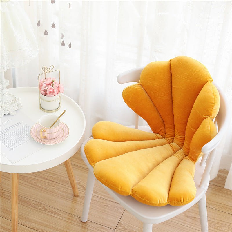 Luxurious Velvet Seal Shell Chair Cushion Unqiue Rose Seat Pillow Upscale Restaurant Chair Decor Girly Room Decorations - Minihomy