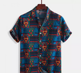 Summer Mens Breathable Hawaiian Ethnic Style Shirts