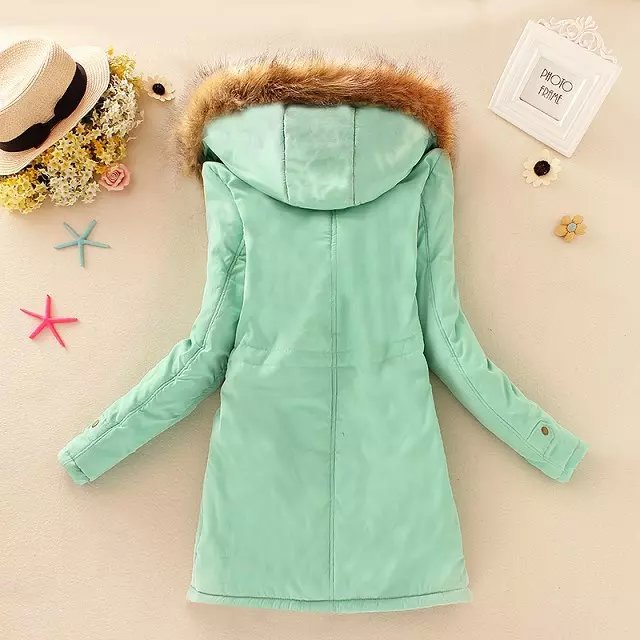 Thick Winter Jacket Women Large Size Long Section Hooded parka outerwear warm coat