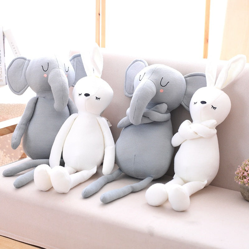 Cute Elephant Bunny Doll Simulation plush Smooth feel High quality fabric toys - Minihomy