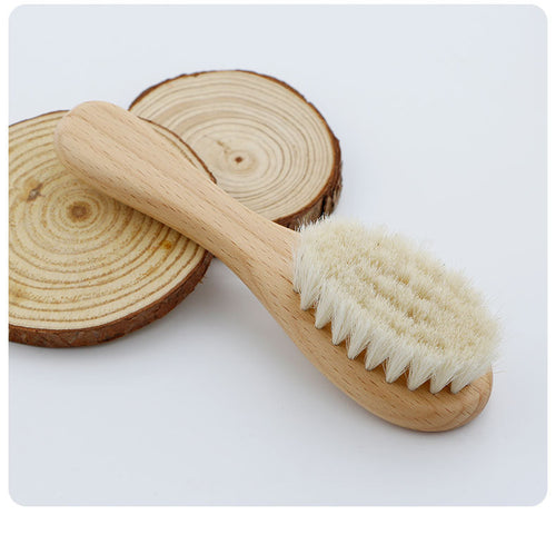 Baby Wool Brush Set Scrubbing Brush Shower Comb