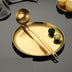 Stainless Steel Titanium Plated Gold Cutlery Set