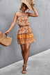 Bohemian Frill Trim Strapless Dress - Minihomy