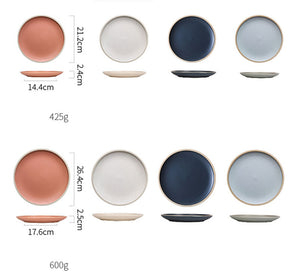 Pure color matte ceramic plate - Minihomy