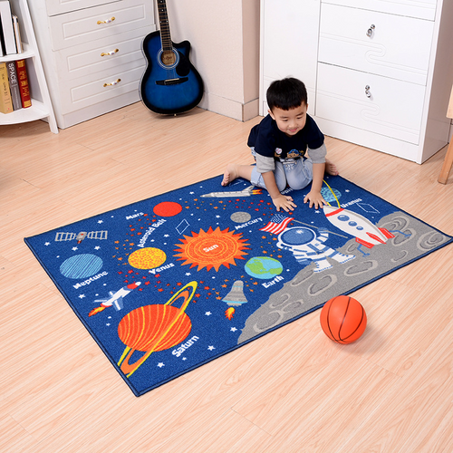 Outer Space Kids Rug Cute Kids Room Carpet