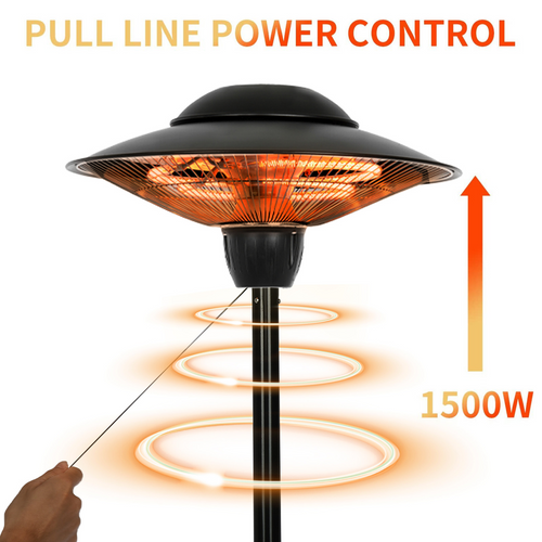Patio Heater 1500W Outdoor Electric Heater,Outdoor Infrared Heater Tip Over