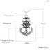 Accessories Titanium Steel Pirate Anchor Pendant, Anchor