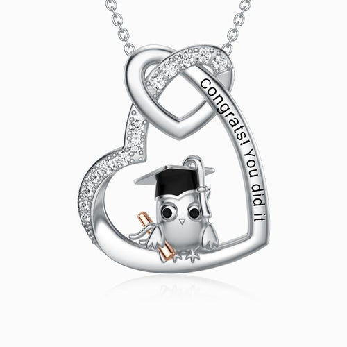 2021 Owl Pendant Necklace Heart Jewelry Graduation Gifts