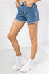 Judy Blue Full Size Celine Embroidered Star Cutoff Shorts - Minihomy