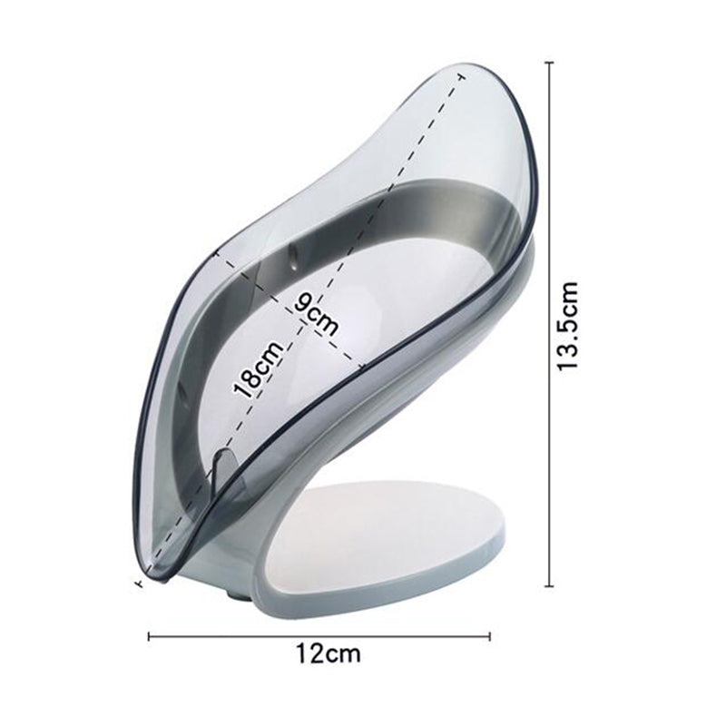 Bathroom Soap Holder Leaf Shape Soap Box Kitchen Dish Storage Box Non-slip Drain Soap Storage Case Container Bathroom Accessorie - Minihomy